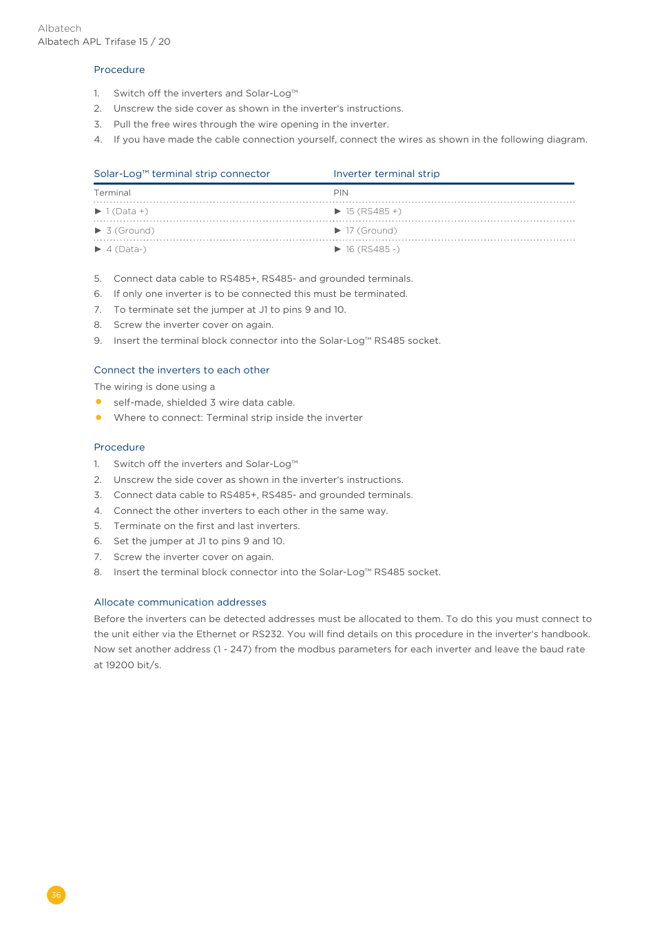 Solare Datensysteme Solar-Log User Manual | Page 36 / 311