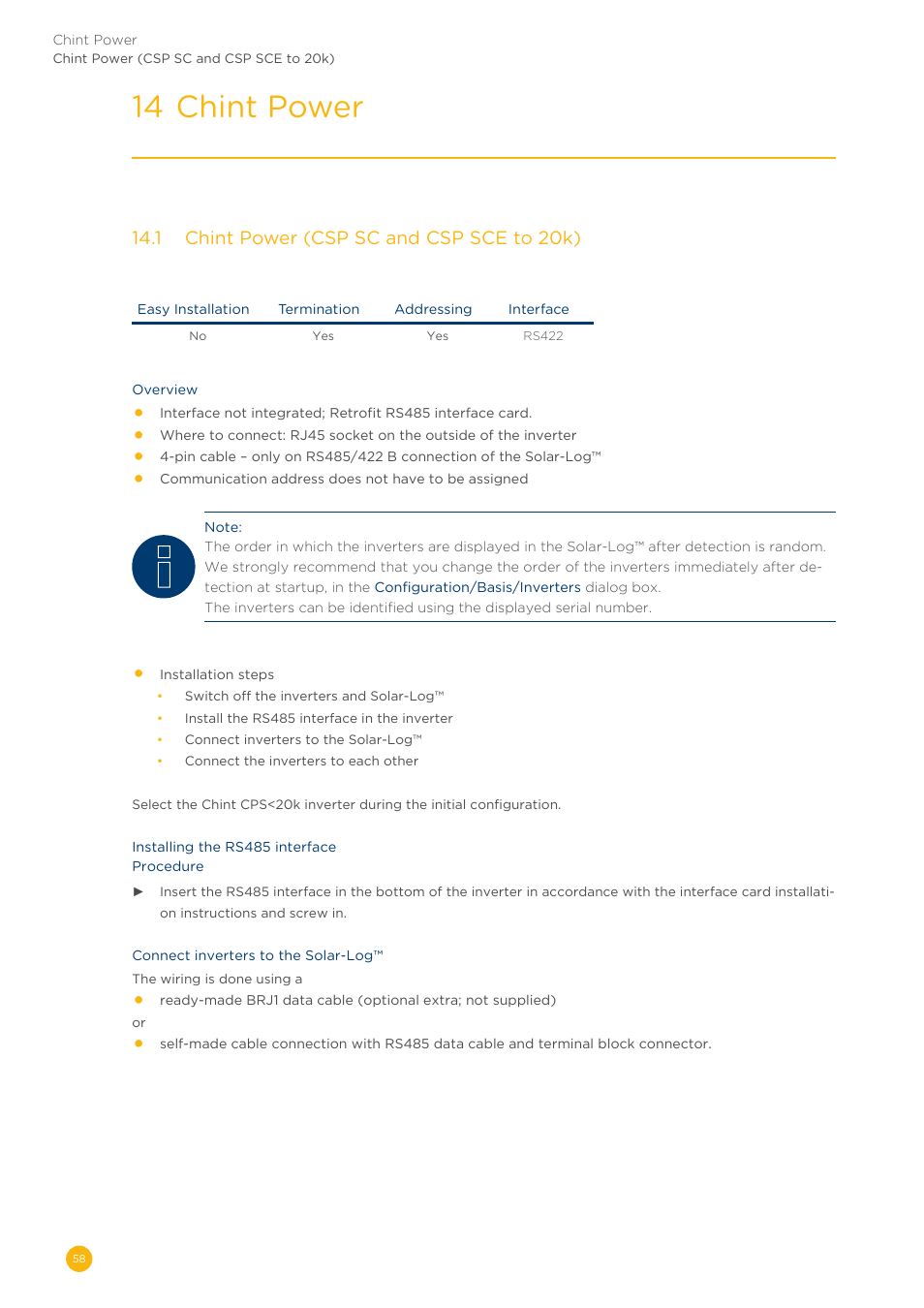 14 chint power | Solare Datensysteme Solar-Log User Manual | Page 58 / 311
