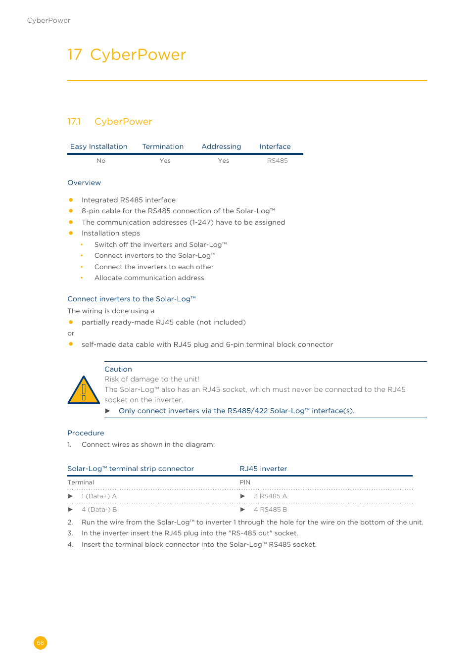 17 cyberpower, 17�1 cyberpower | Solare Datensysteme Solar-Log User Manual | Page 68 / 311