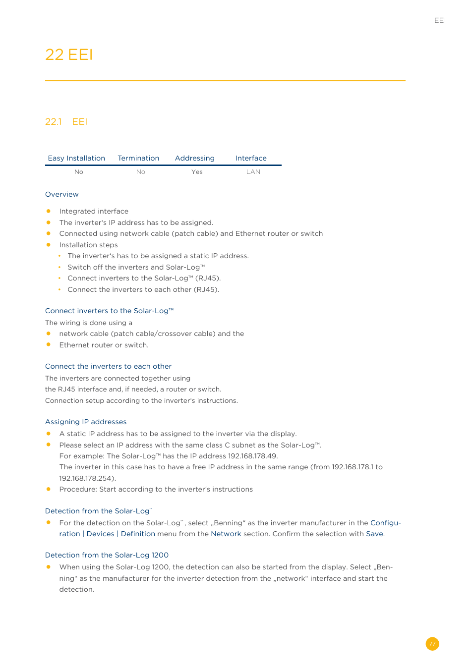 22 eei | Solare Datensysteme Solar-Log User Manual | Page 77 / 311