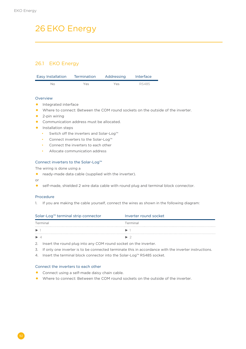 26 eko energy | Solare Datensysteme Solar-Log User Manual | Page 92 / 311