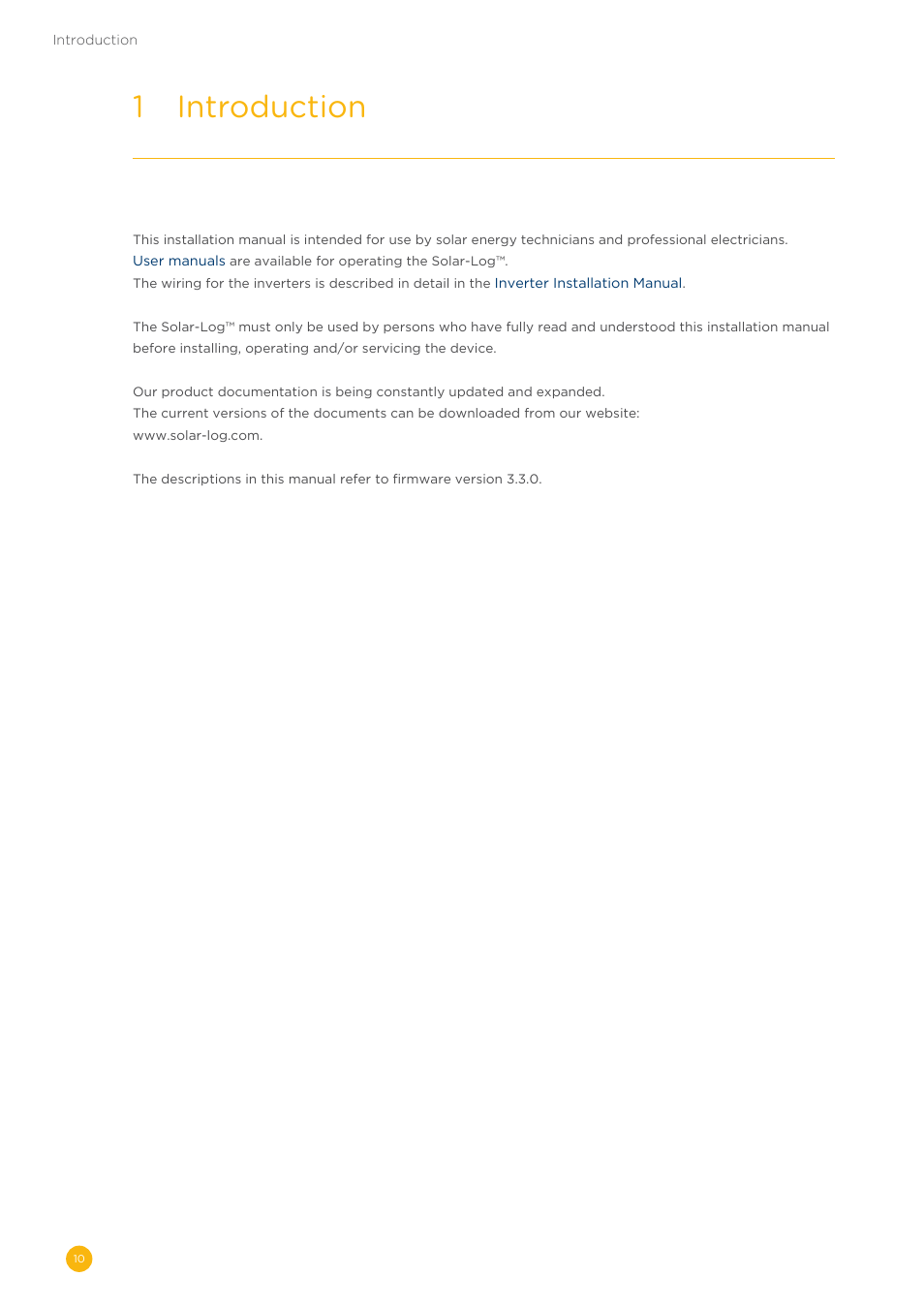 1 introduction | Solare Datensysteme Solar-Log User Manual | Page 10 / 242