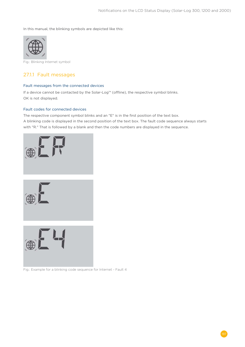 27�1�1 fault messages | Solare Datensysteme Solar-Log User Manual | Page 197 / 242