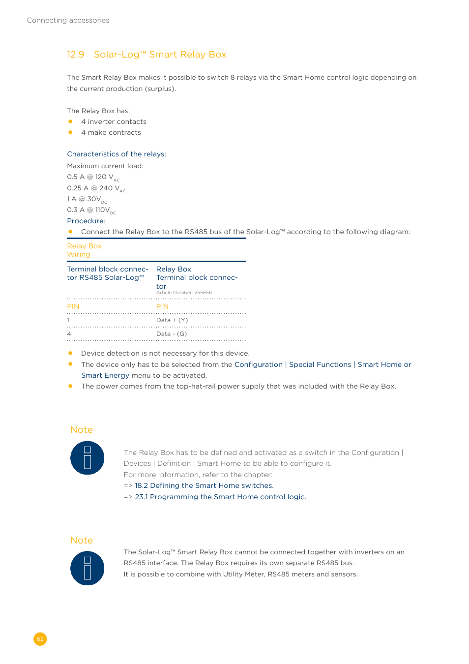 12�9 solar-log™ smart relay box | Solare Datensysteme Solar-Log User Manual | Page 62 / 242