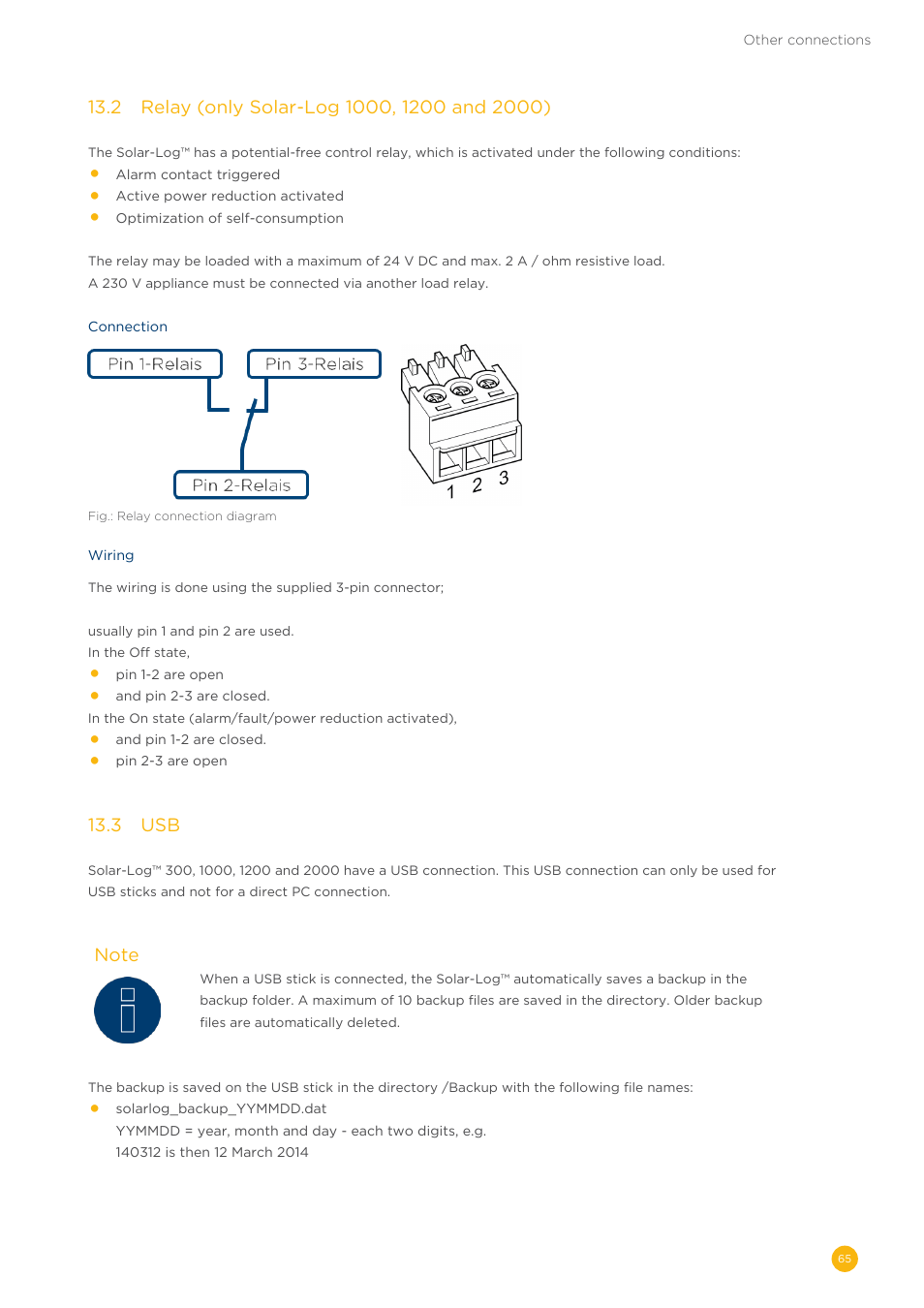 Solare Datensysteme Solar-Log User Manual | Page 65 / 242