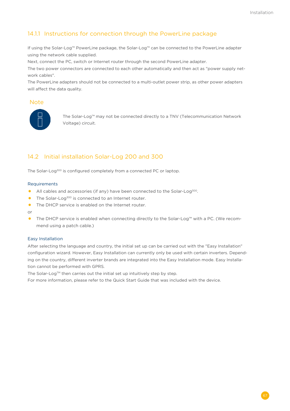 Solare Datensysteme Solar-Log User Manual | Page 67 / 242