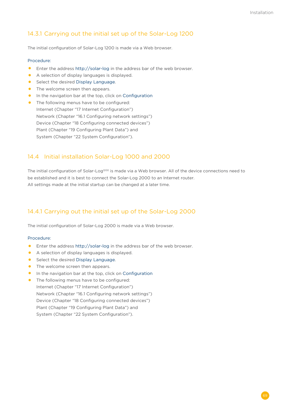 Solare Datensysteme Solar-Log User Manual | Page 69 / 242