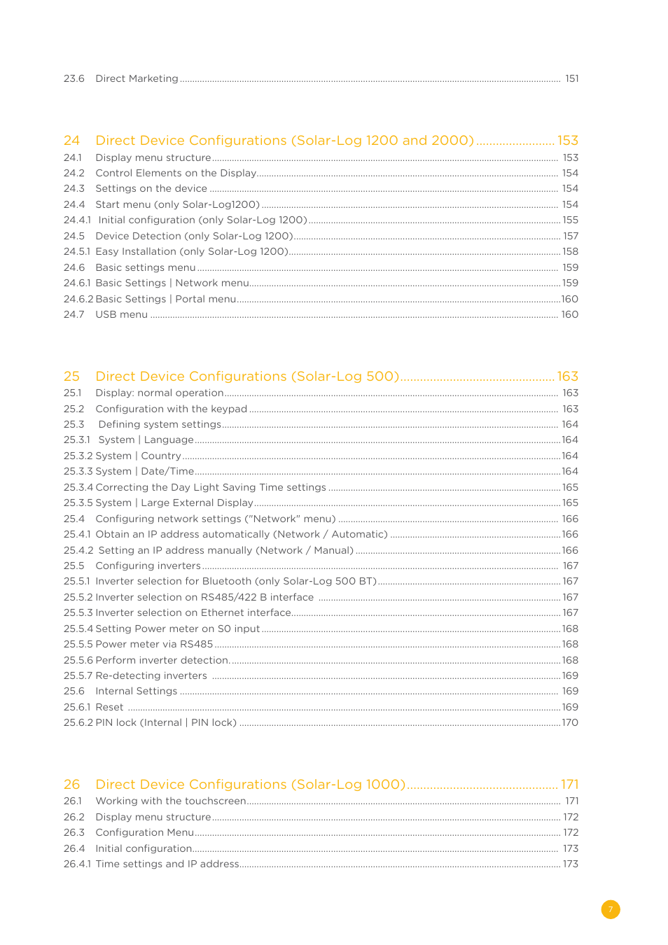 Solare Datensysteme Solar-Log User Manual | Page 7 / 242
