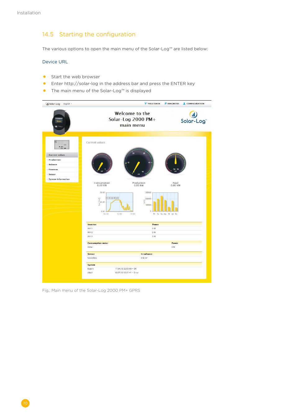 Solare Datensysteme Solar-Log User Manual | Page 70 / 242