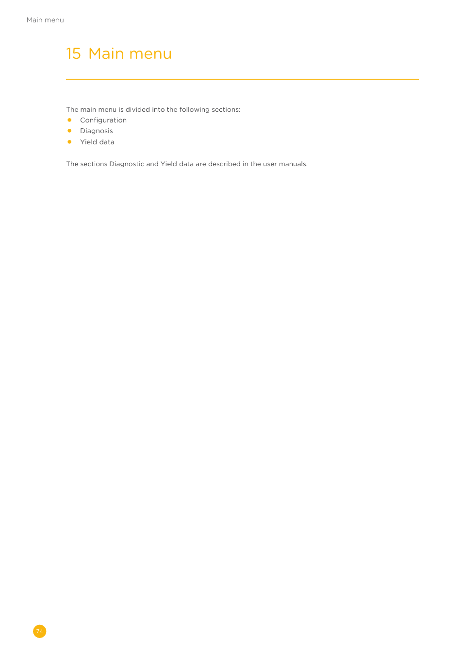 15 main menu | Solare Datensysteme Solar-Log User Manual | Page 74 / 242