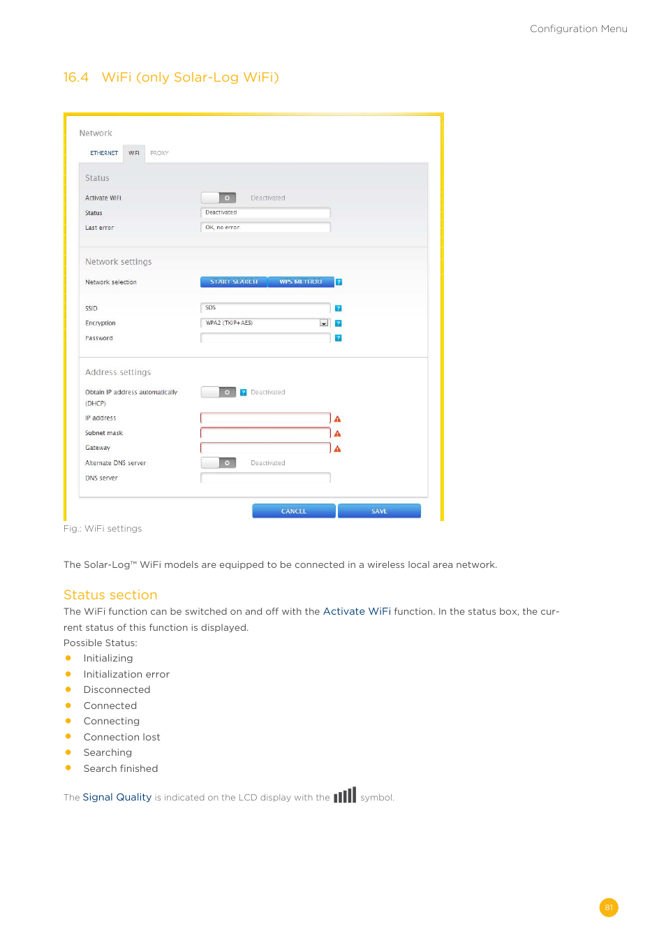 Solare Datensysteme Solar-Log User Manual | Page 81 / 242