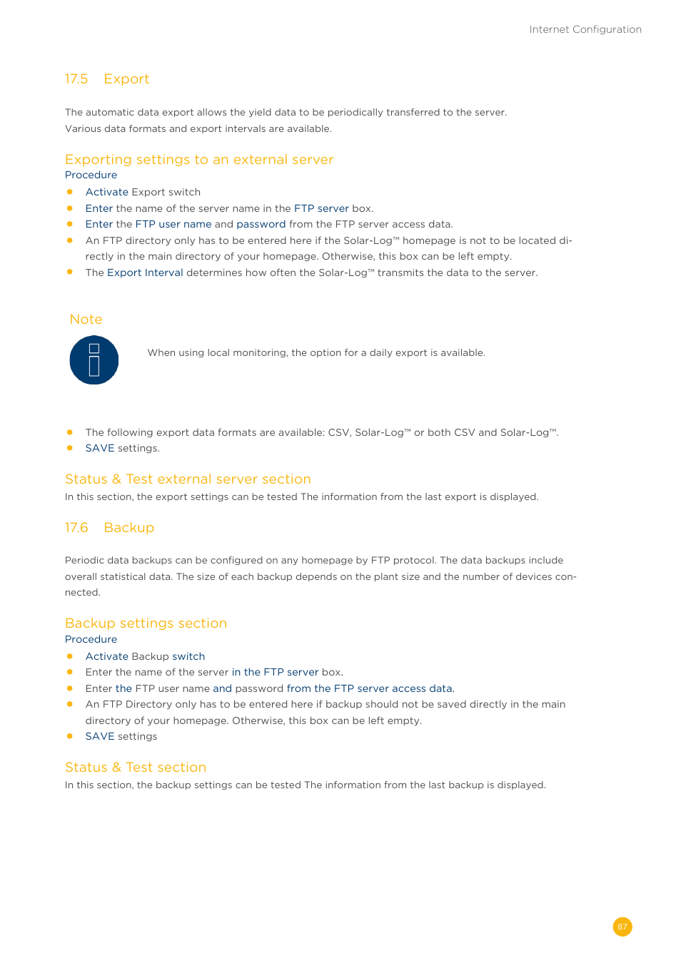 Solare Datensysteme Solar-Log User Manual | Page 87 / 242