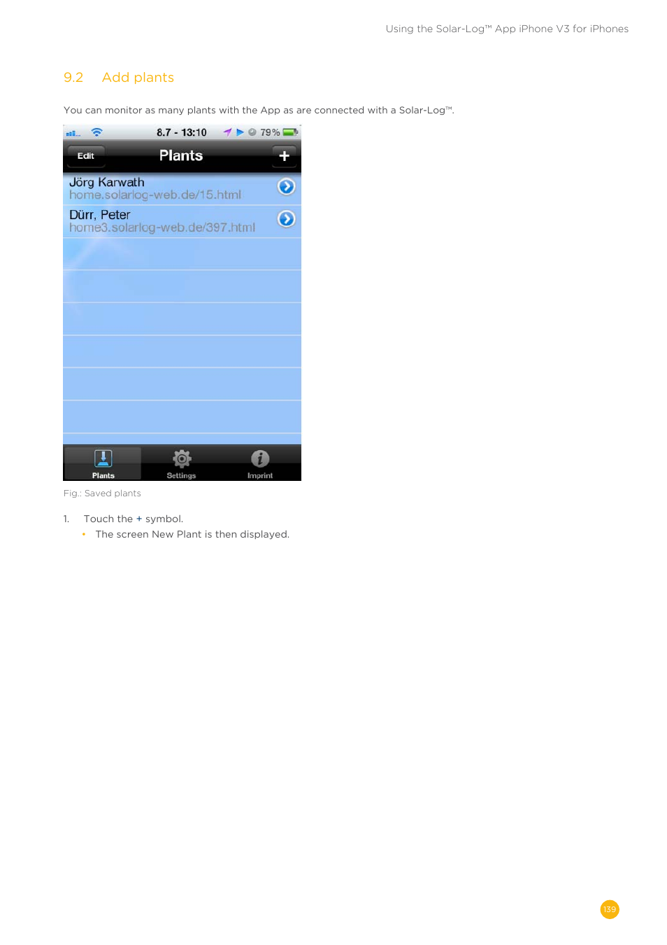 9�2 add plants | Solare Datensysteme Solar-Log User Manual | Page 139 / 173