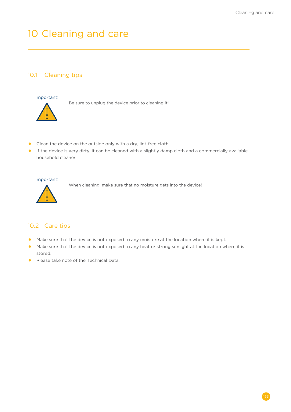 10 cleaning and care | Solare Datensysteme Solar-Log User Manual | Page 153 / 173