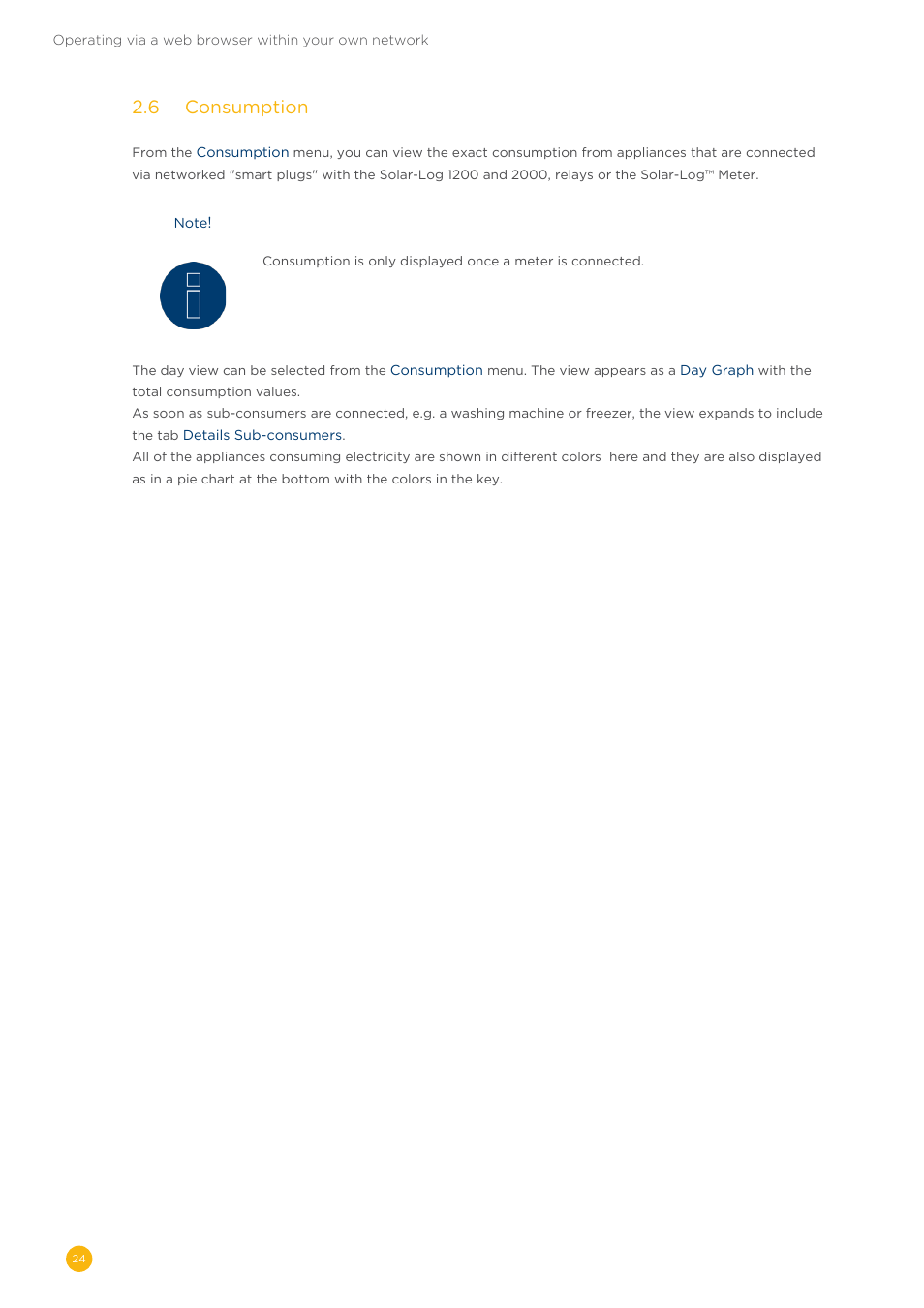 2�6 consumption | Solare Datensysteme Solar-Log User Manual | Page 24 / 173