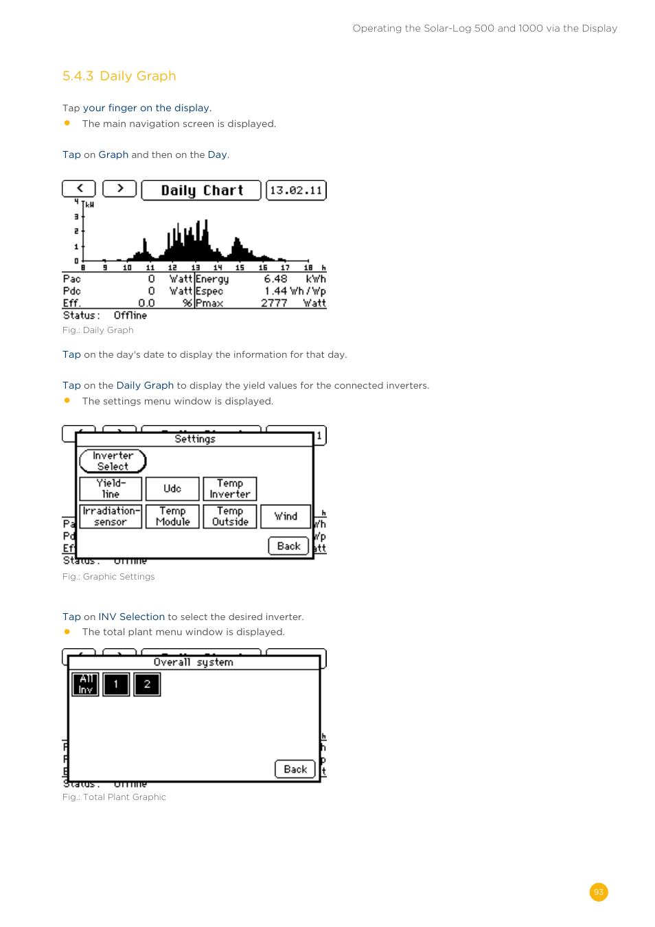 5�4�3 daily graph | Solare Datensysteme Solar-Log User Manual | Page 93 / 173