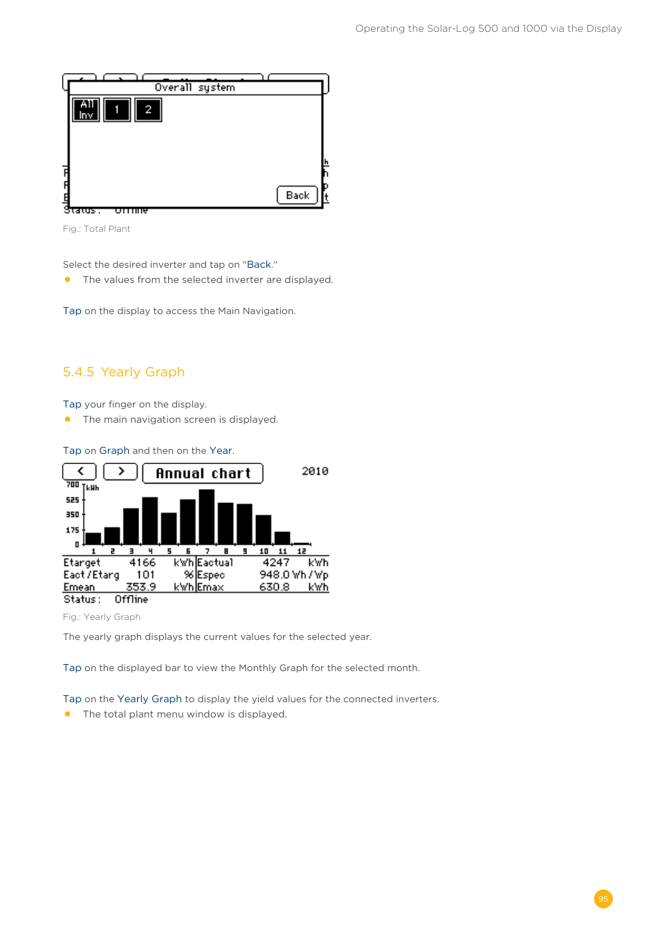 5�4�5 yearly graph | Solare Datensysteme Solar-Log User Manual | Page 95 / 173