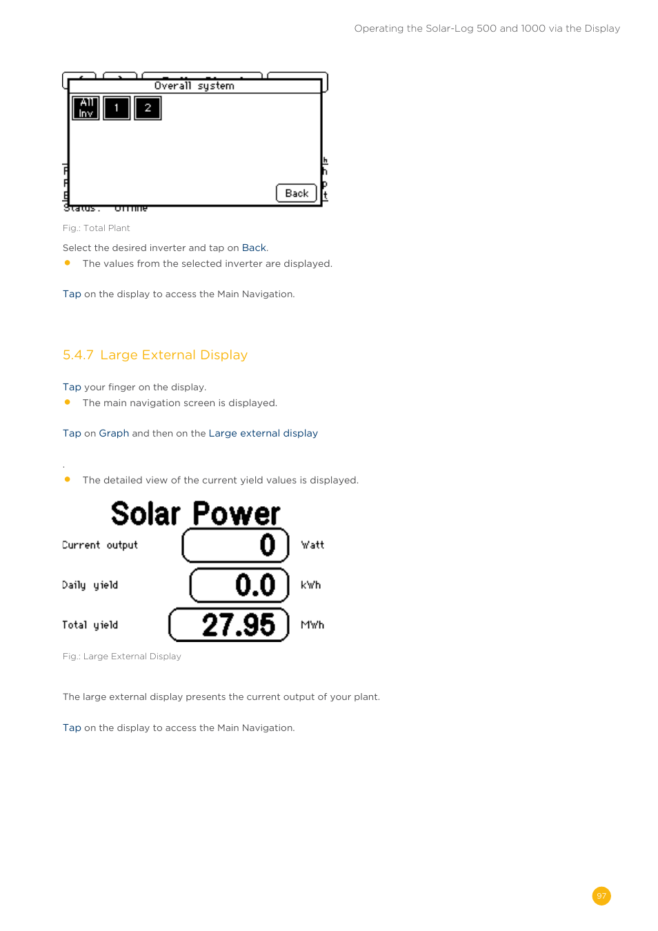 5�4�7 large external display | Solare Datensysteme Solar-Log User Manual | Page 97 / 173