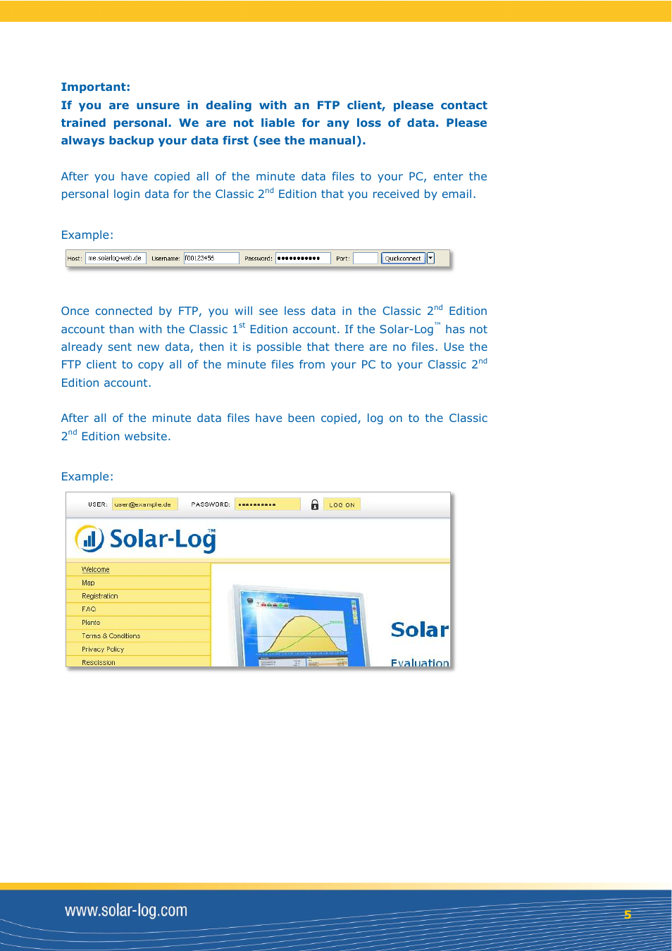 Solare Datensysteme Solar-Log WEB Classic 2nd Edition User Manual | Page 5 / 7