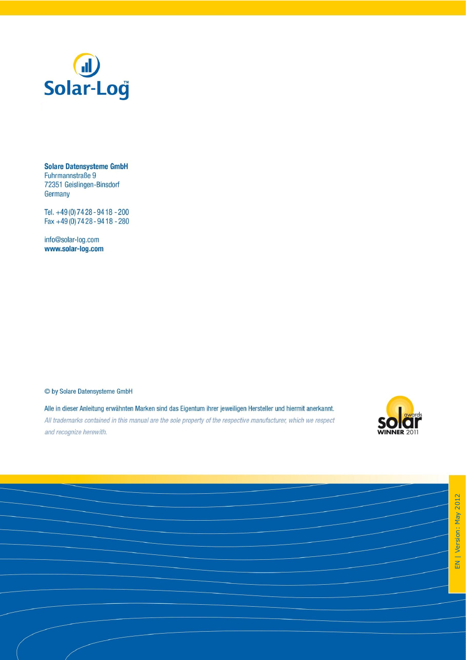 Solare Datensysteme Solar-Log WEB Classic 2nd Edition User Manual | Page 7 / 7