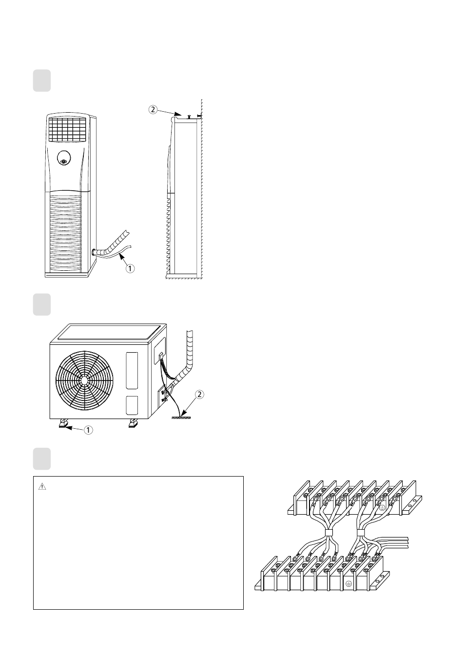 Installation of indoor unit, Installation of outdoor unit, Refrigerant tube connection | Daewoo DPB-280LH User Manual | Page 4 / 51