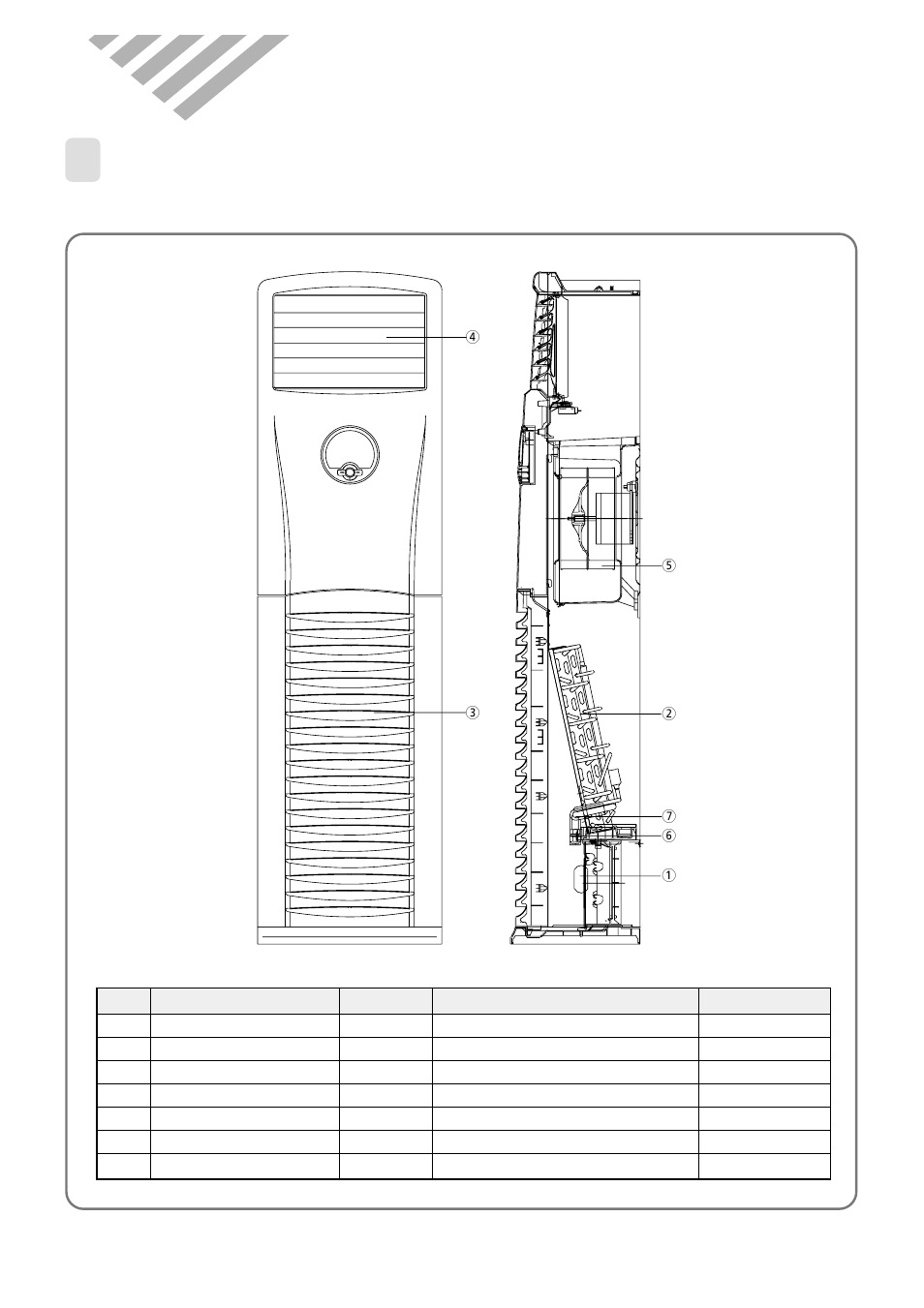 Outline, Indoor unit | Daewoo DPB-280LH User Manual | Page 7 / 51