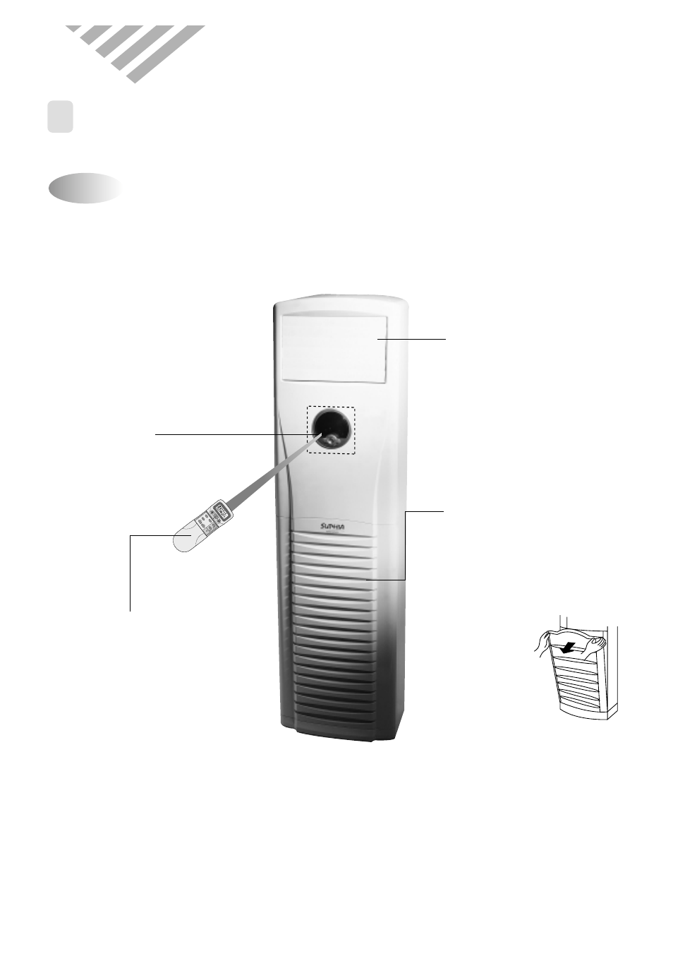 Operation, Parts of name and function, Indoor unit | Daewoo DPB-280LH User Manual | Page 9 / 51