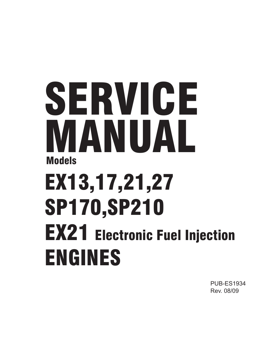 Subaru Robin EX13 User Manual | 113 pages