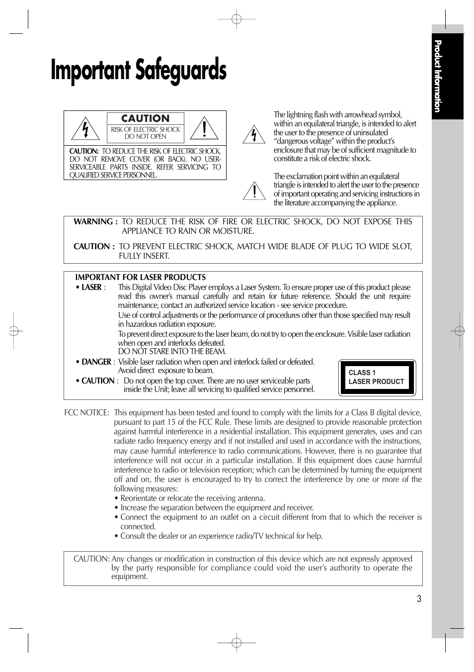 Important safeguards | Daewoo dqd-2100d User Manual | Page 4 / 50