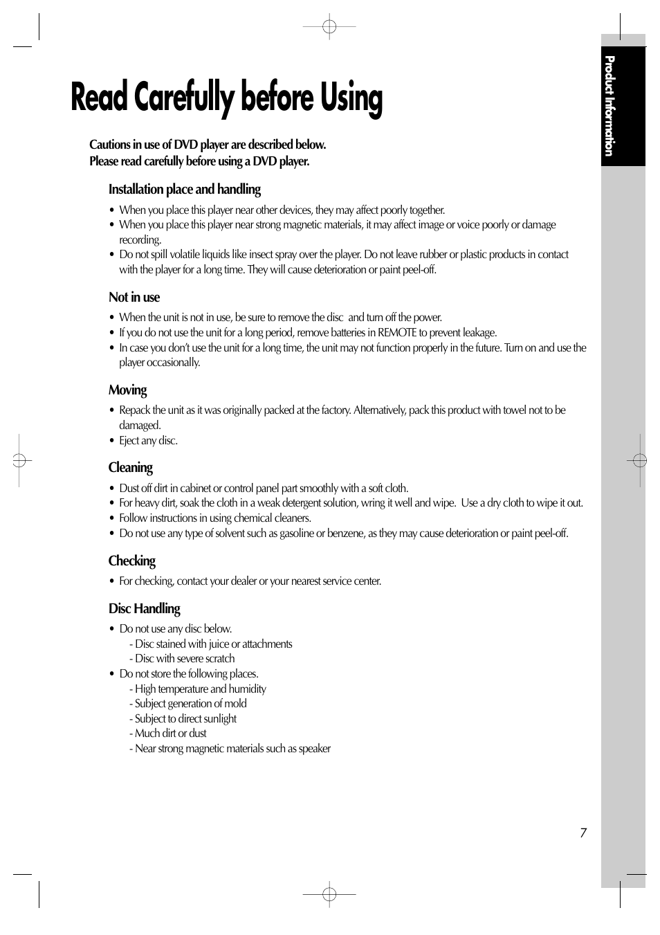 Read carefully before using | Daewoo dqd-2100d User Manual | Page 8 / 50