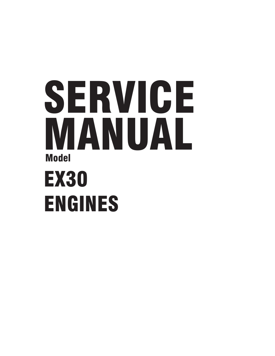 Subaru Robin EX30 User Manual | 78 pages