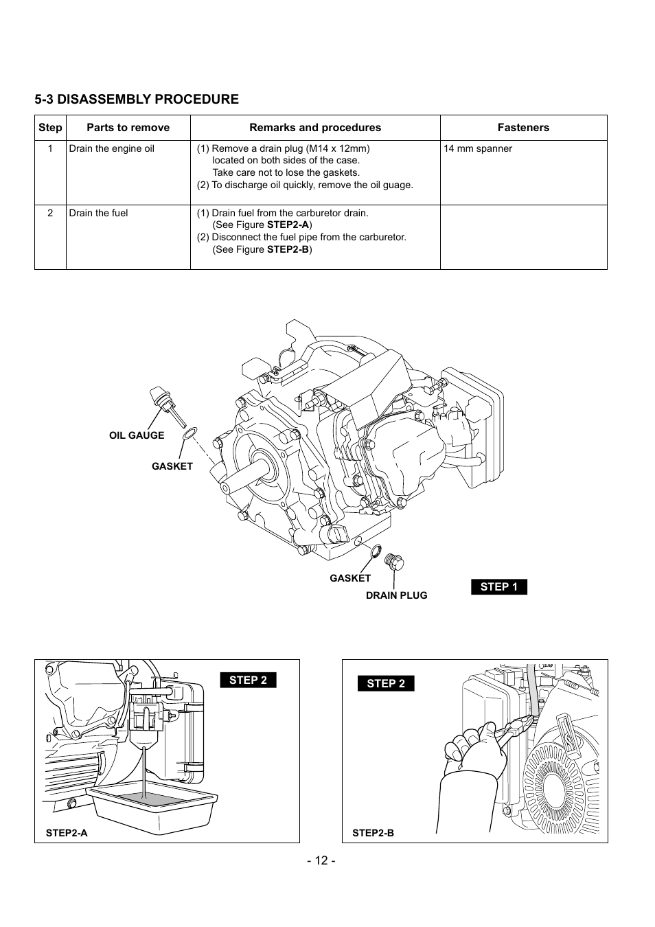 3 disassembly procedure | Subaru Robin EX30 User Manual | Page 15 / 78