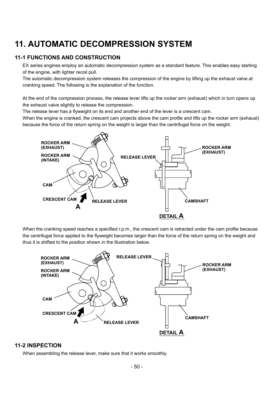 Automatic decompression system | Subaru Robin EX30 User Manual | Page 51 / 78