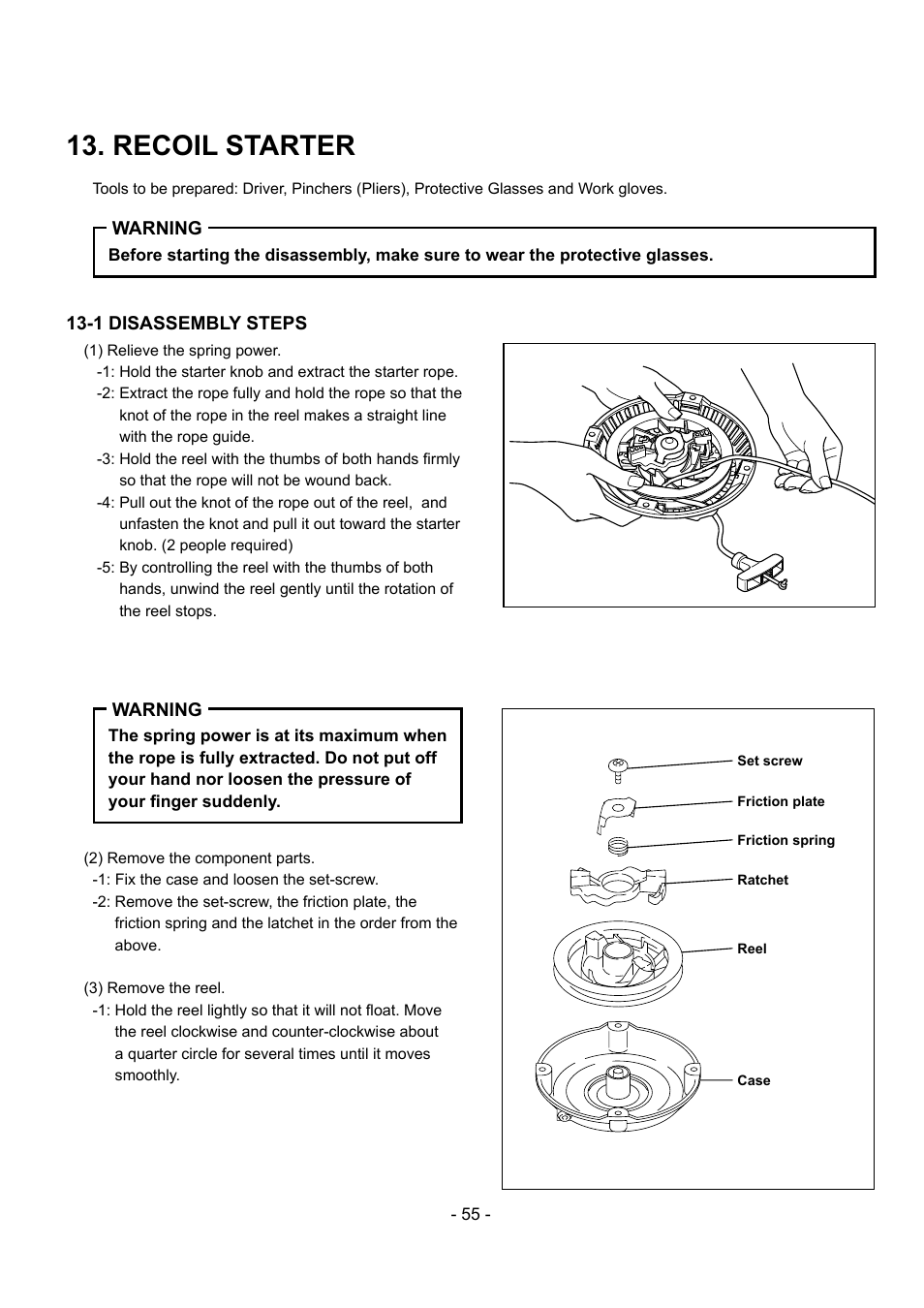 Recoil starter | Subaru Robin EX30 User Manual | Page 56 / 78