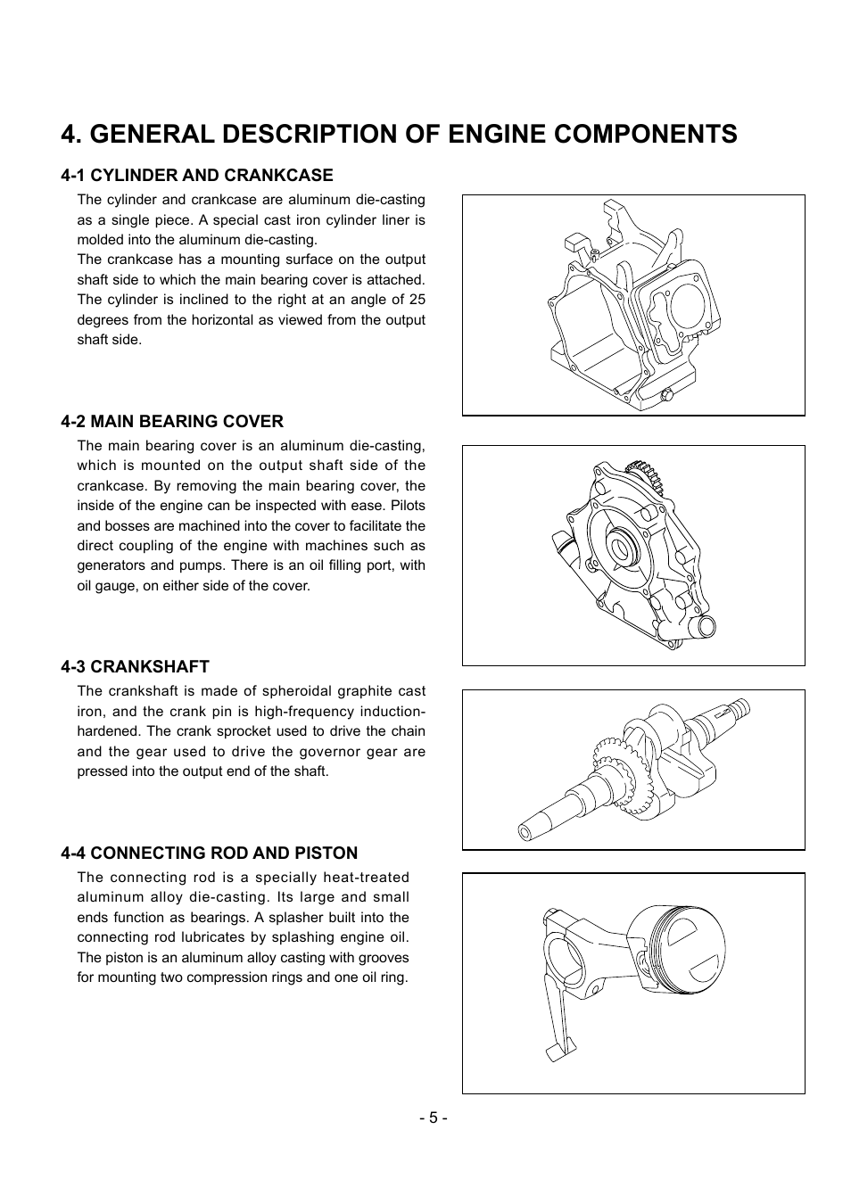 General description of engine components | Subaru Robin EX30 User Manual | Page 8 / 78