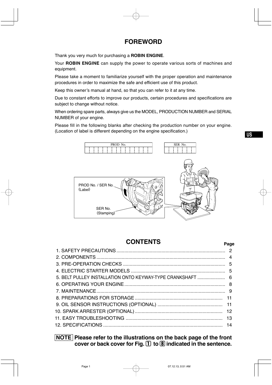 Subaru Robin EX35 User Manual | Page 7 / 20