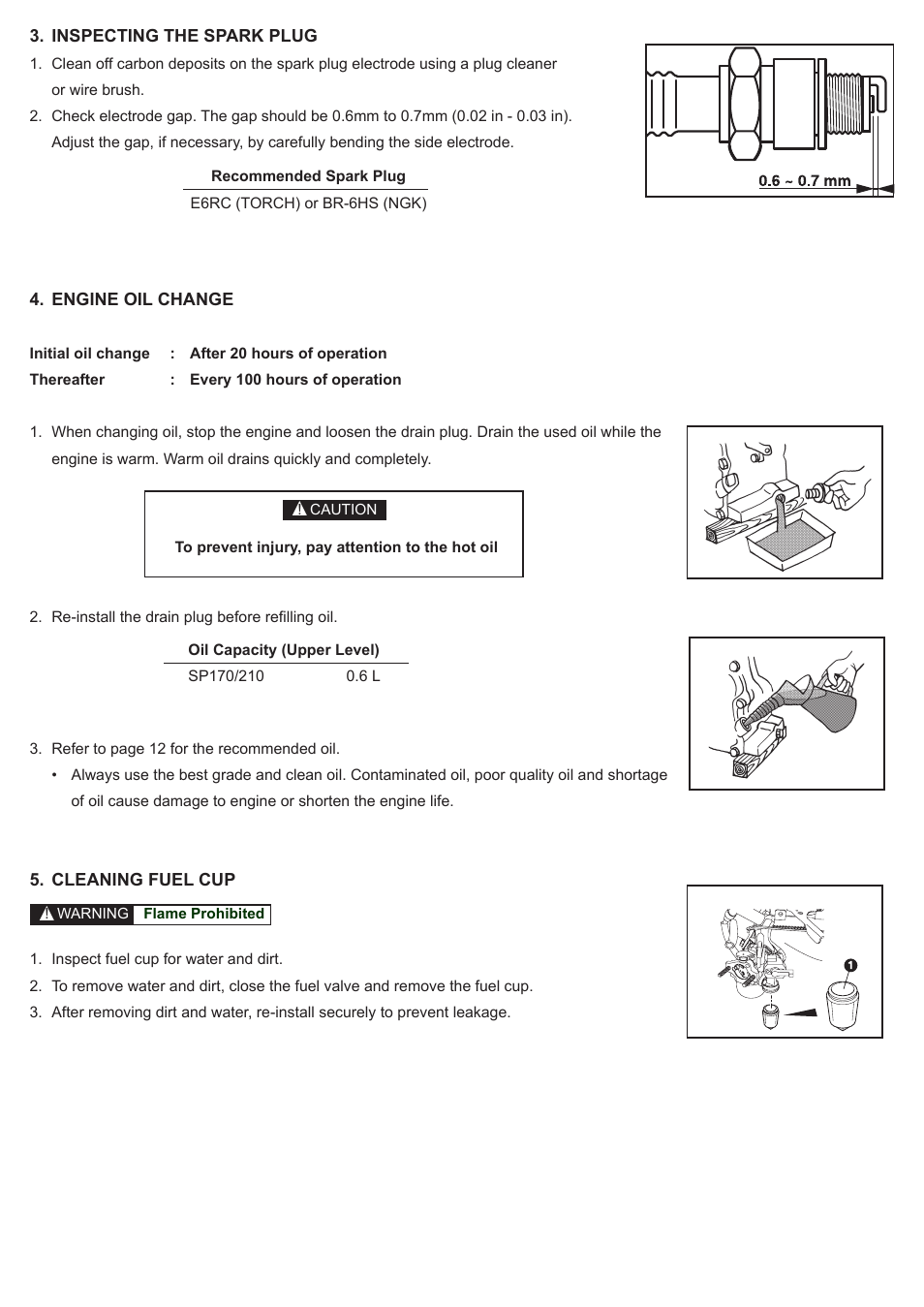 Subaru Robin SP170 User Manual | Page 16 / 24