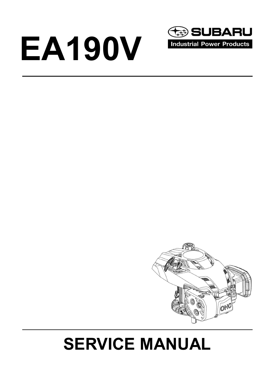 Subaru Robin EA190V User Manual | 52 pages