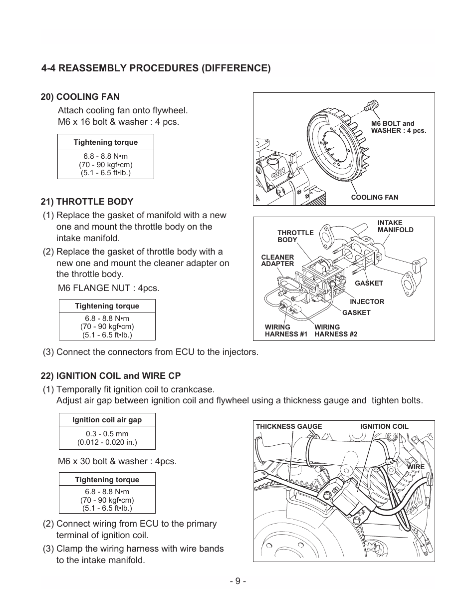 4 reassembly procedures (difference) | Subaru Robin EH72 LP/NG User Manual | Page 12 / 36