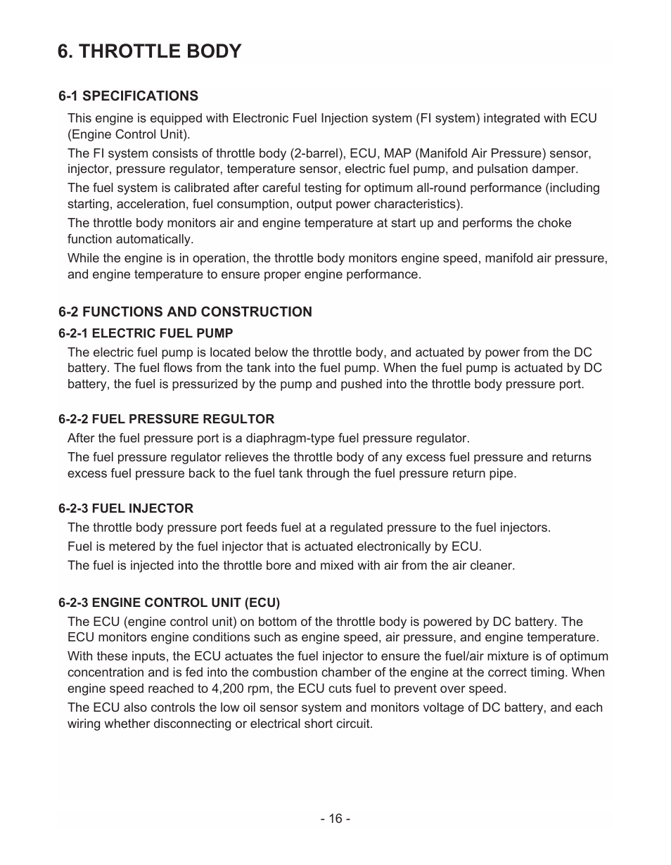 Throttle body | Subaru Robin EH72 LP/NG User Manual | Page 19 / 36