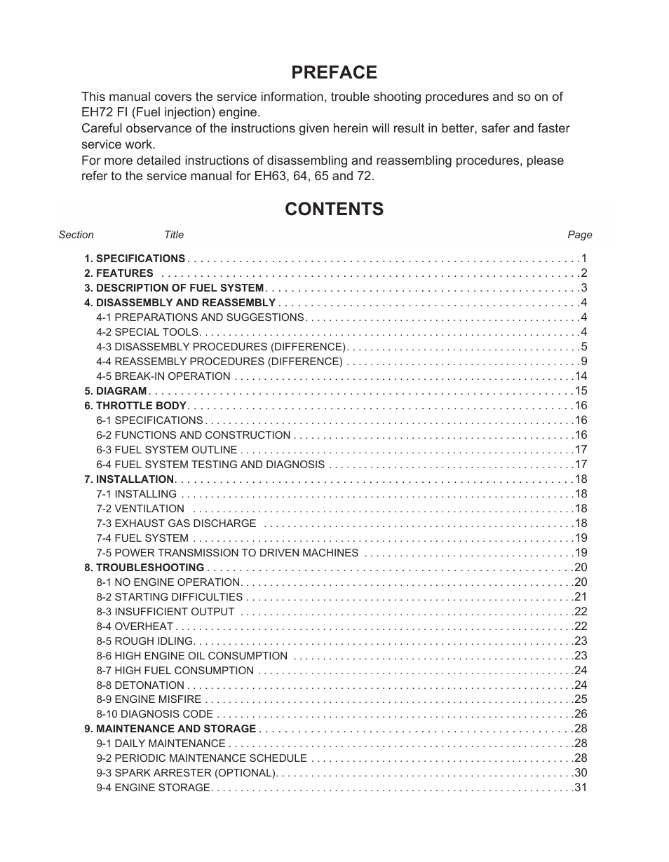 Subaru Robin EH72 LP/NG User Manual | Page 3 / 36