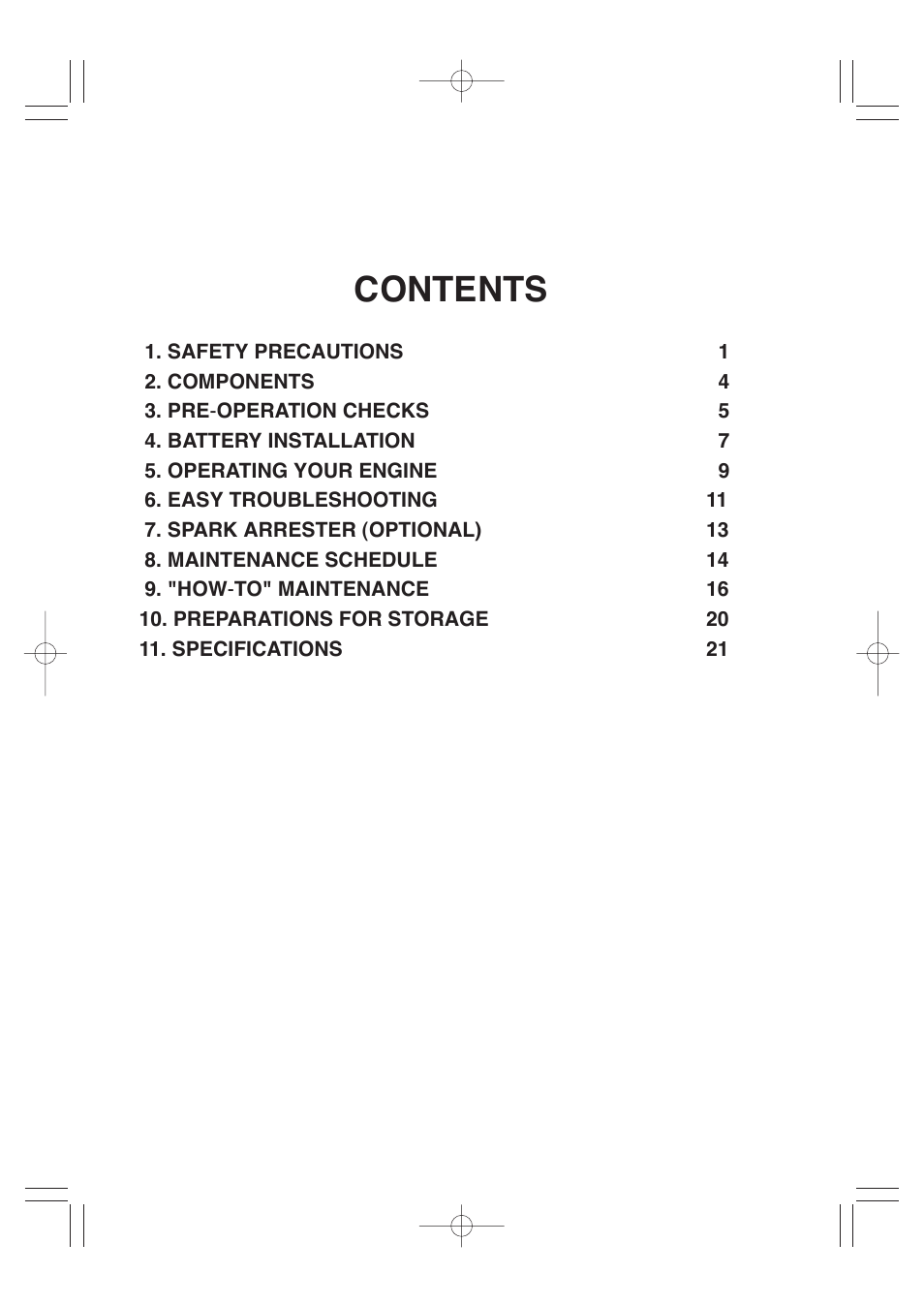 Subaru Robin EH72 FI User Manual | Page 5 / 80