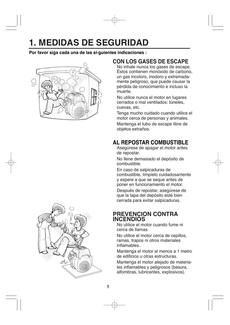 Medidas de seguridad | Subaru Robin EH72 FI User Manual | Page 59 / 80