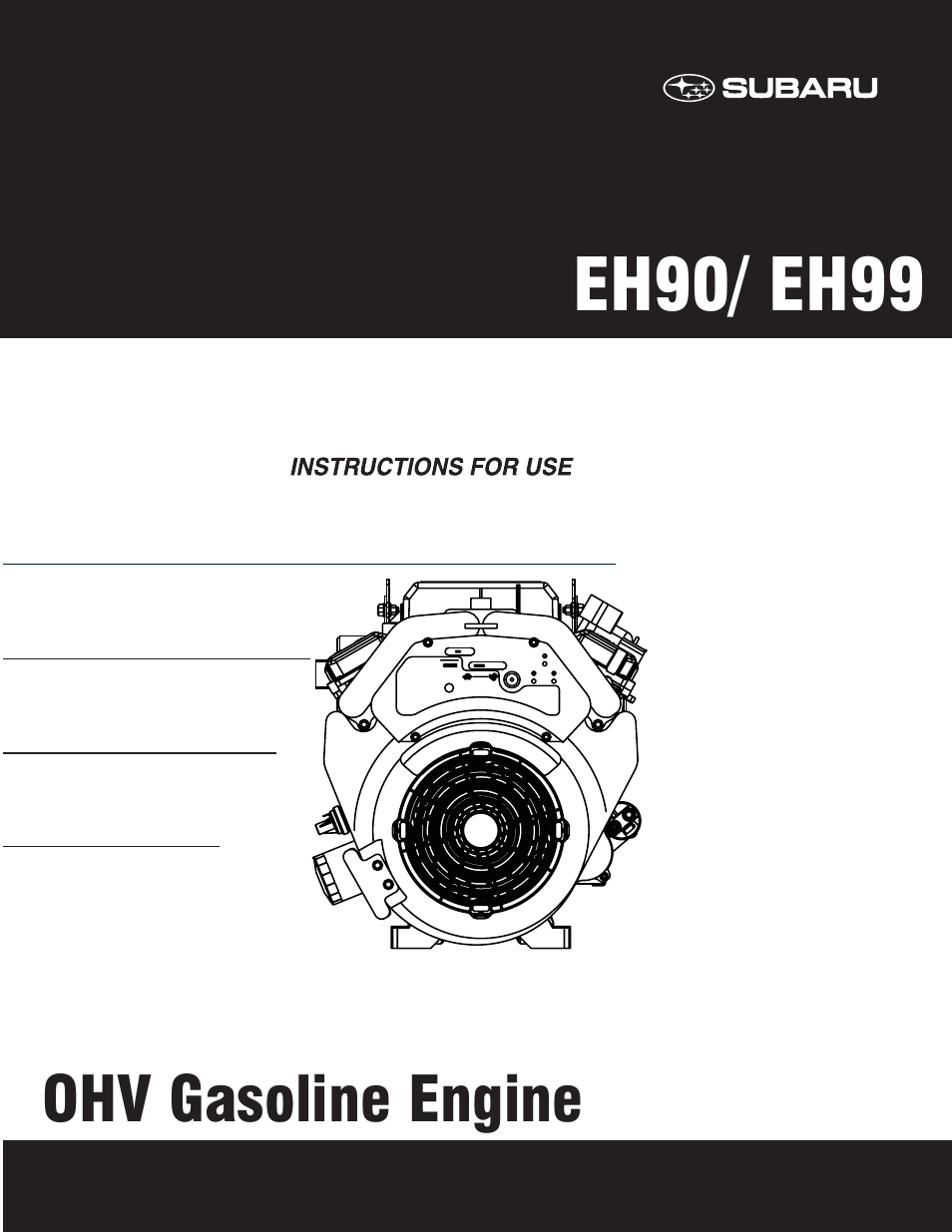 Subaru Robin EH90 User Manual | 22 pages