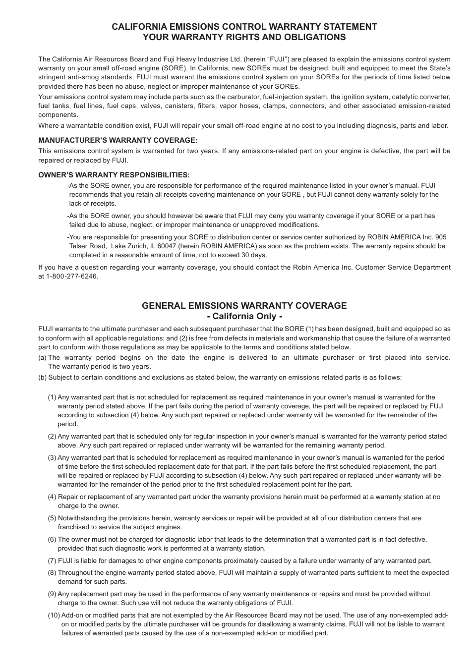 Subaru Robin SX17 User Manual | Page 7 / 22