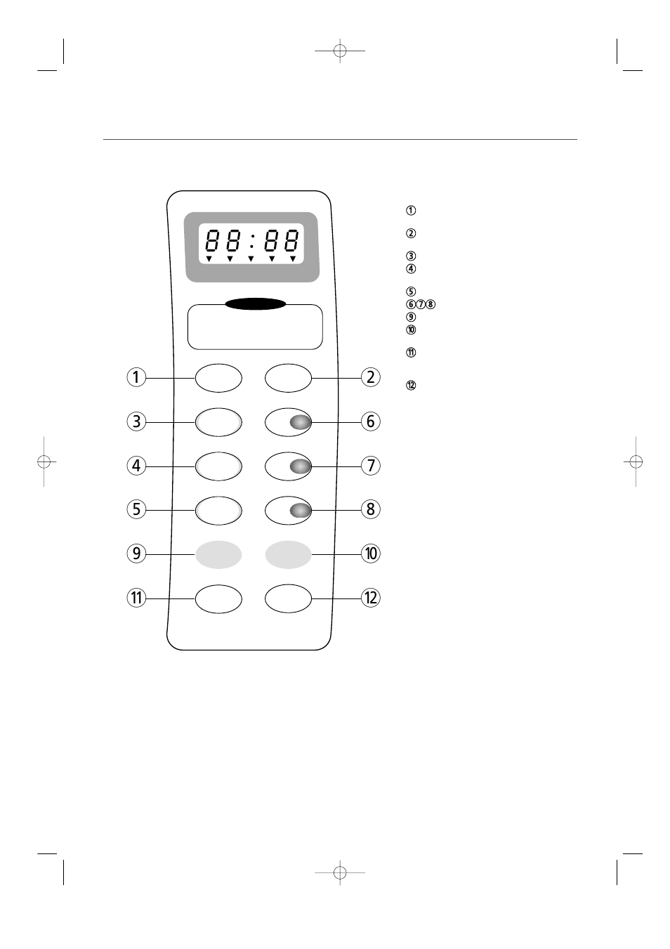 Control panel | Daewoo KOC-621Q User Manual | Page 6 / 19