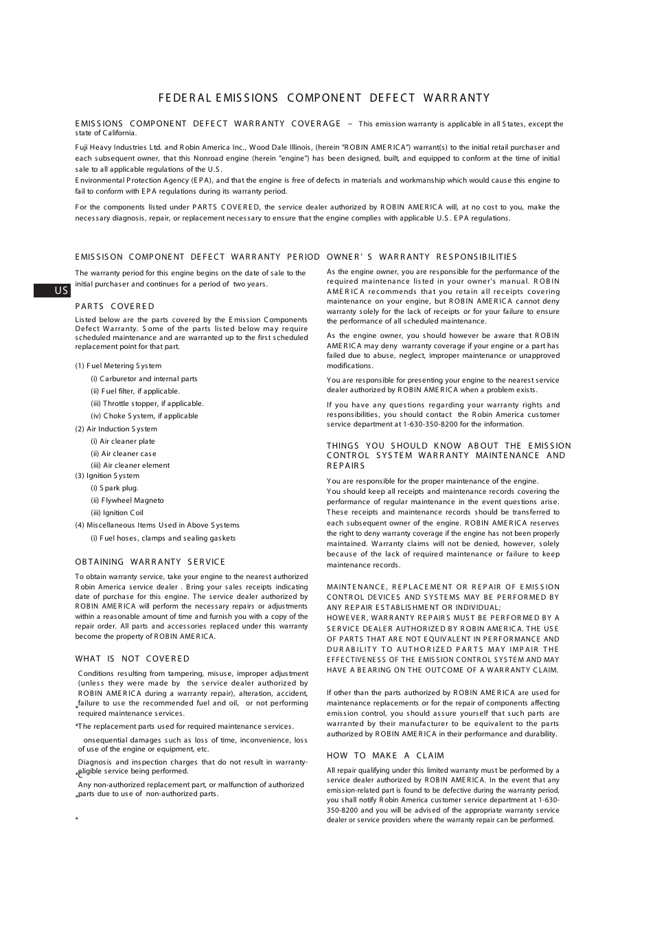 Subaru Robin PKV110 User Manual | Page 5 / 18