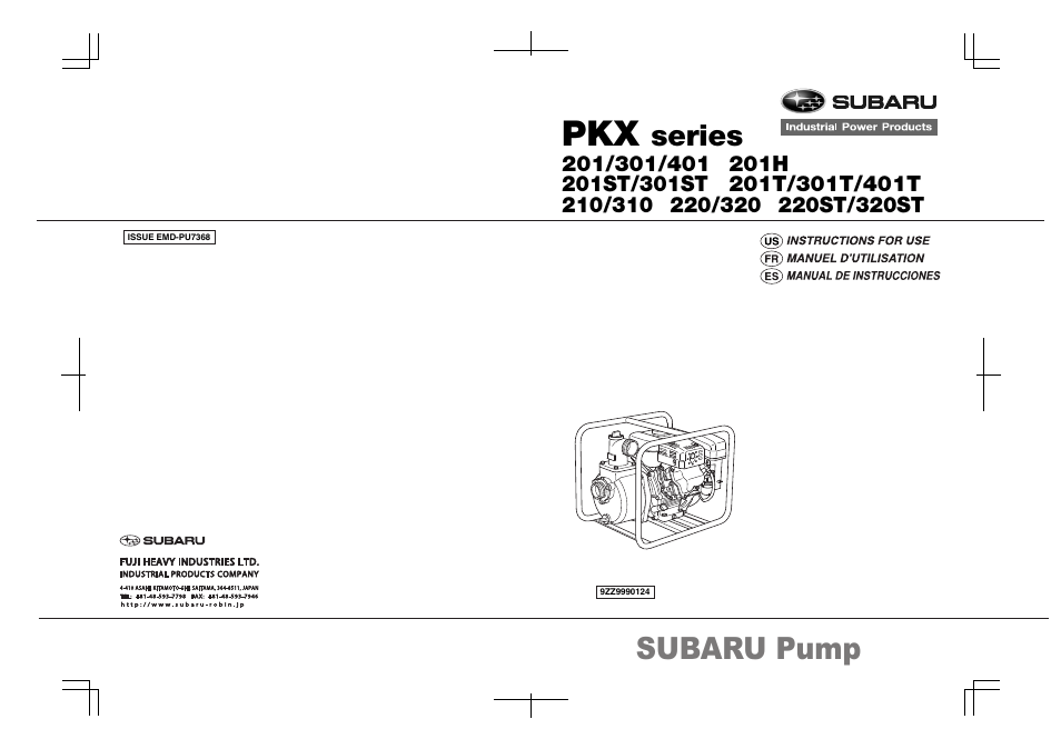 Subaru Robin PKX220 User Manual | 21 pages