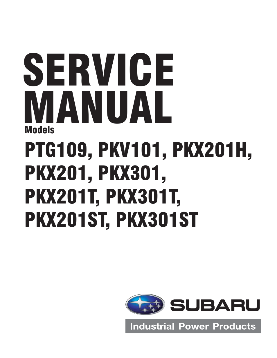 Subaru Robin PKX201 User Manual | 88 pages