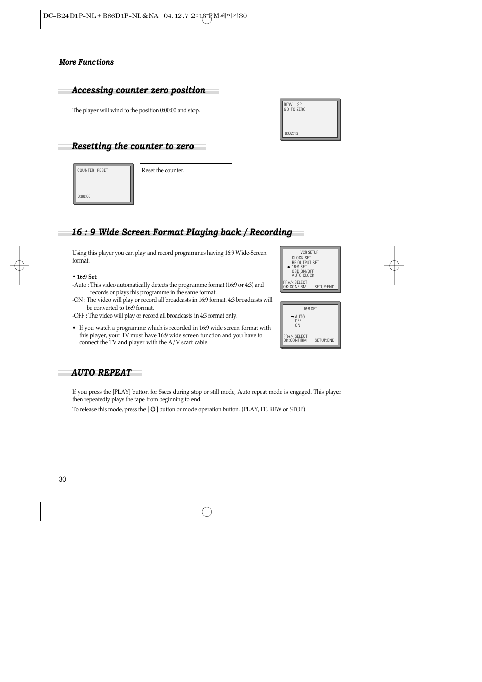 More functions | Daewoo SH-3510P User Manual | Page 32 / 66